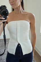 Brianna Ribbed Knit Tube Top