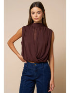 Indy Chiffon Mock Neck Top