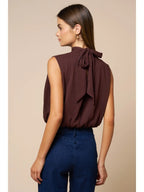 Indy Chiffon Mock Neck Top